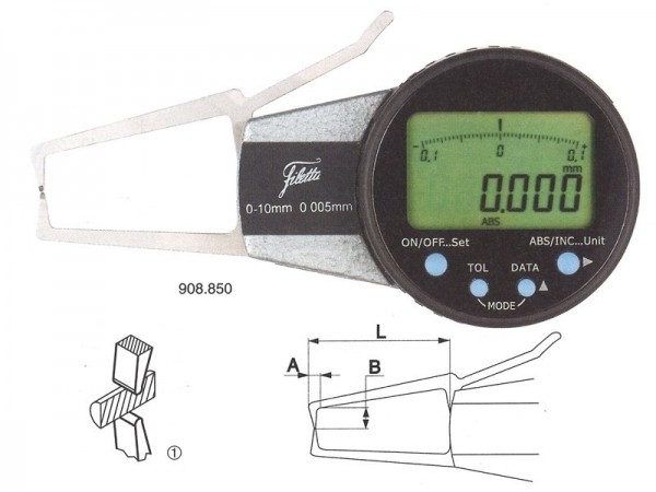 Digitální mikrometr pro měření vnějších zápichů 30-40/R 0,5 mm