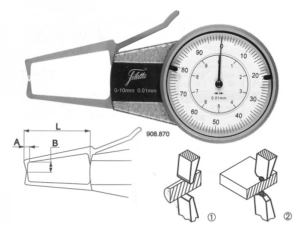 External measuring instrument 30-40/R 0.5 mm