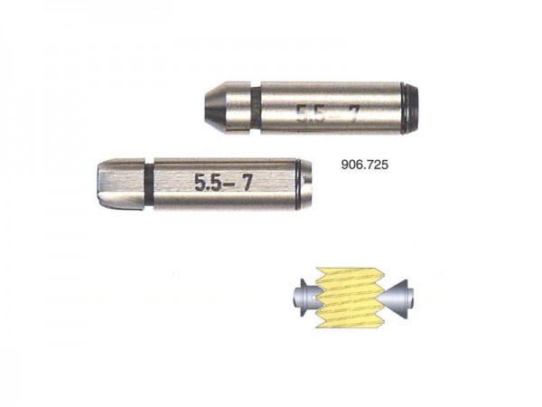 Set of micrometric measuring inserts for metric threads 0,4 - 7,0
