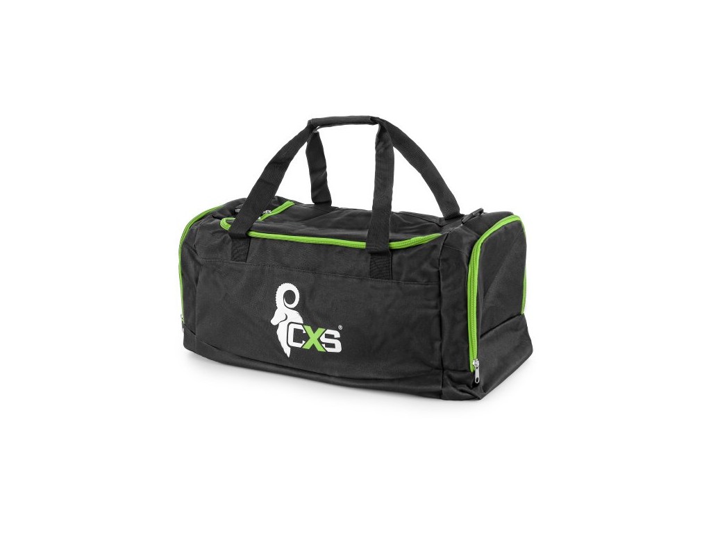 Reklamní sportovní taška CXS 60x30x30 cm, černo - zelená - CN-8110-035-808-00