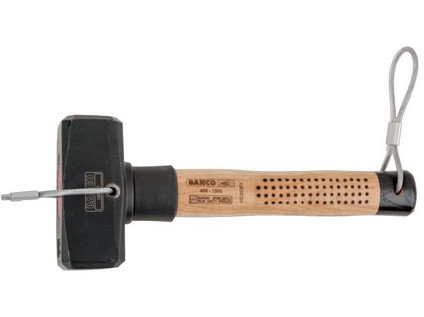 Palička vybavená bezpečnostní drátěnou smyčkou. Připraveno pro práci ve výškách - bezpečnostní poutko v hlavě i rukojeti – 1500 g - BA-TAH484-1500